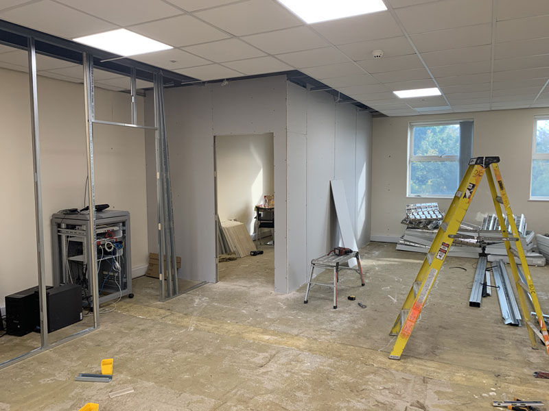 new partitioning goes in