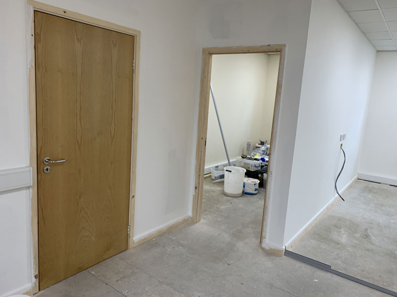 new partitioning goes in
